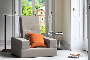 Бежевый диван трансформер, кресло-матрас от Gliver